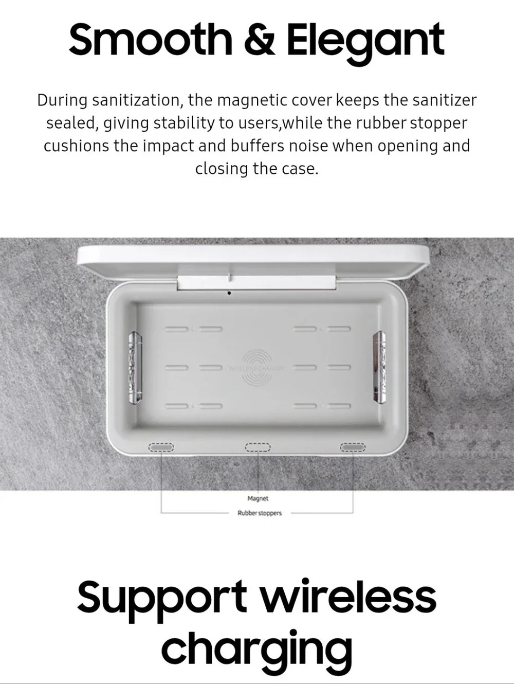 UV Sanitizer with Wireless Charging White